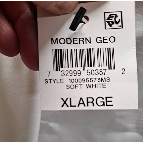 Alfani Modern Geo Sleeveless Top Soft White XLarge - Picture 5 of 7